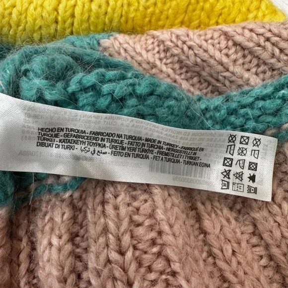 Zara Striped Chunky Sweater Vest Womens Size Medium - Picture 7 of 8